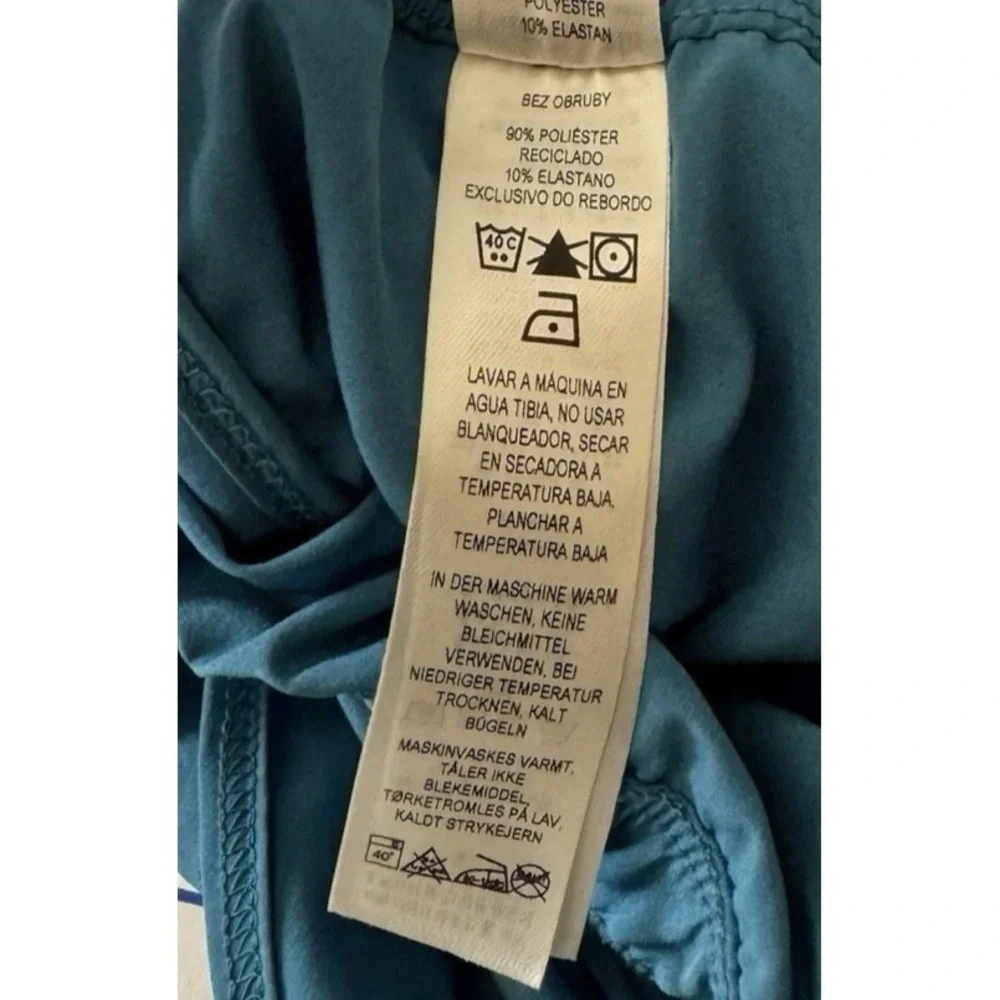 Patagonia Womens Fleetwith Romper Teal Jumpsuit XS Crossover Back Athleisure - Picture 8 of 14